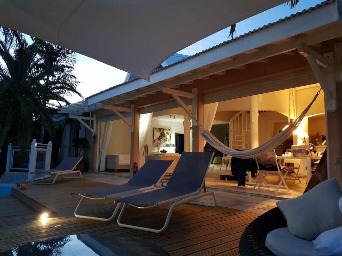 Villa Iguanou Et Piscine En Bord De Mer Proche Plages Marina Et Golf Сен-Франсуа Экстерьер фото