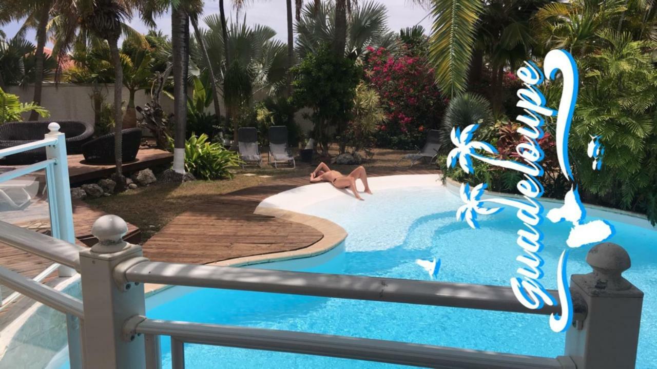 Villa Iguanou Et Piscine En Bord De Mer Proche Plages Marina Et Golf Сен-Франсуа Экстерьер фото